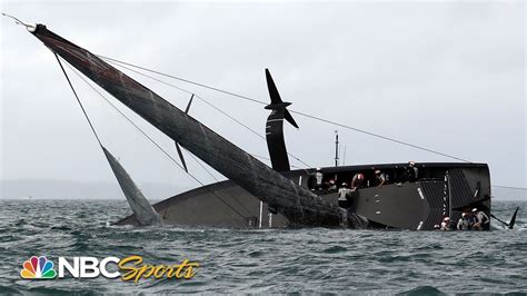 New York Yacht Club American Magic capsizes after strong wind 